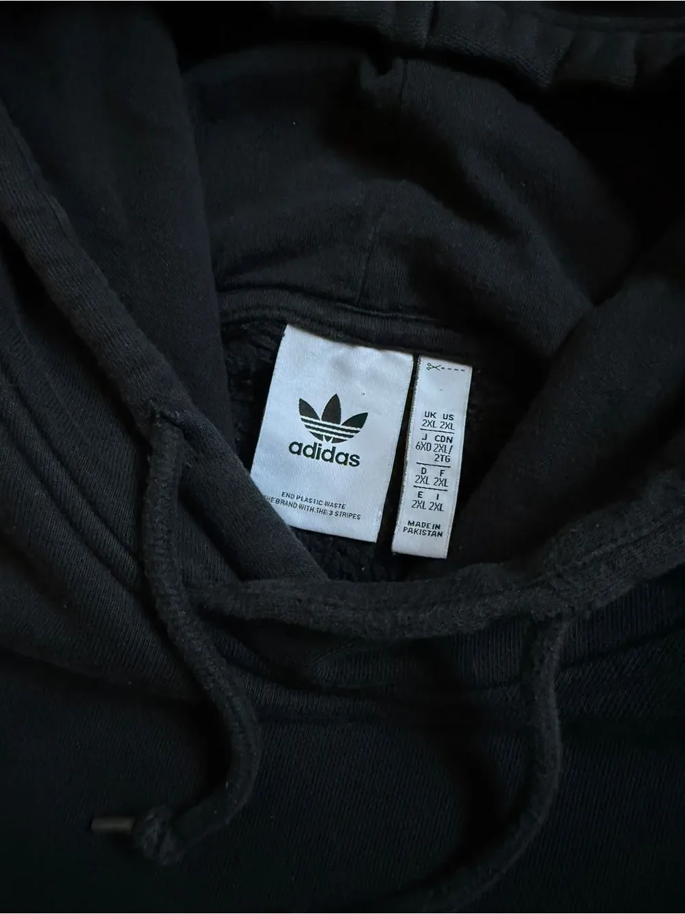Adidas Essentials Black Trefoil Pullover Hoodie 2XL Athleisure Gym Workout